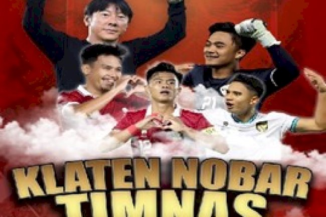 Polsek Bersama Forkompimcam Polanharjo Gelar Acara Nonton Bareng  Sepak Bola Timnas U-23