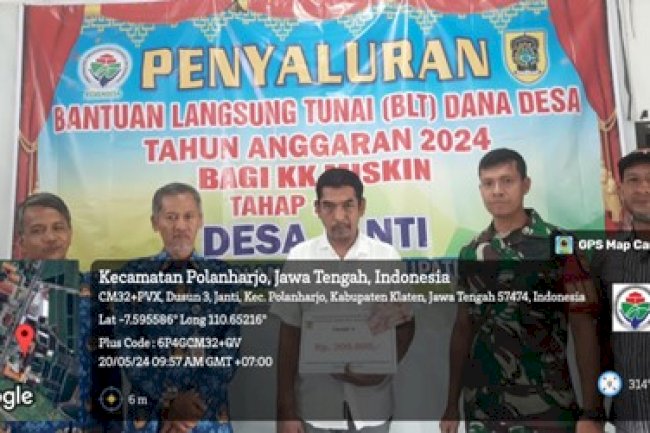 Penyaluran Bantuan Langsung Tunai Dana Desa (BLT DD)  Desa Janti Kecamatan Polanharjo 