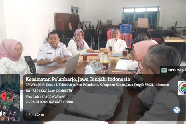 Tim Kecamatan Bersama Pendamping Monitoring Dan Pembinaan Administrasi Desa Di Desa Kranggan Dan Kebonharjo Polanharjo