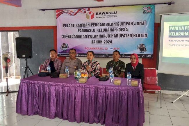 Pelantikan Petugas Pengawas Pilkada Serentak Tingkat Desa Se- Kecamatan Polanharjo 