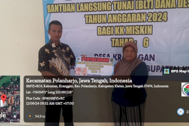 PEMERINTAH DESA KRANGGAN SALURKAN BANTUAN LANGSUNG TUNAI  KE SEJUMLAH WARGA PENERIMA MANFAAT