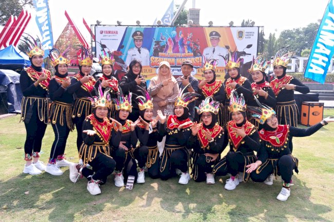 TIM SENAM POLANHARJO TAMPIL MEMUKAU  PADA LOMBA SENAM KREASI PERINGATAN HARI JADI  KABUPATEN KLATEN TAHUN 2024