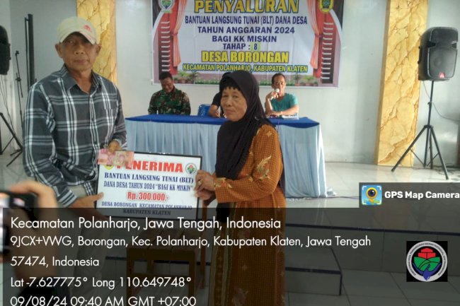 DESA BORONGAN POLANHARJO SALURKAN BLT DANA DESA