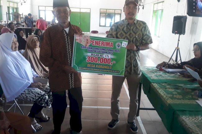 PENYALURAN BANTUAN LANGSUNG TUNAI  DANA DESA DESA KARANGLO KECAMATAN POLANHARJO