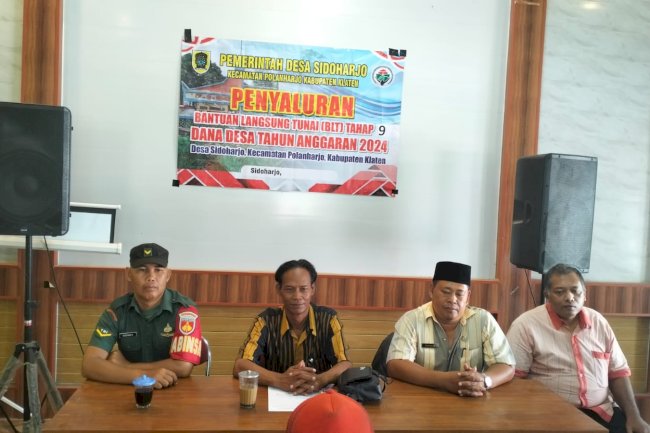 PENYALURAN BANTUAN LANGSUNG TUNAI  DANA DESA DESA SIDOHARJO KECAMATAN POLANHARJO
