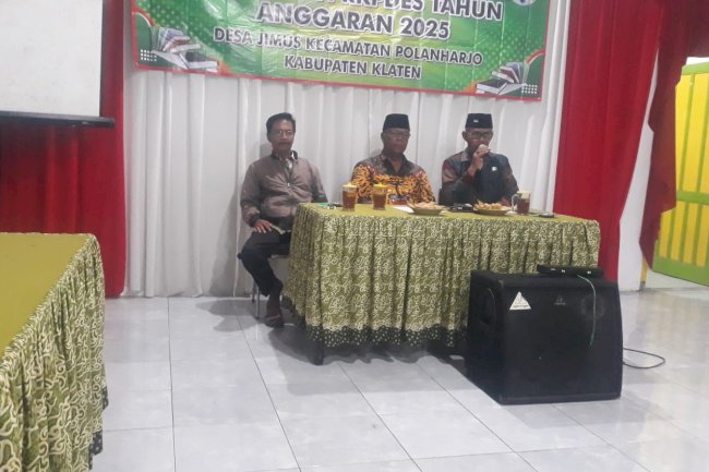 SELURUH KOMPONEN MASYARAKAT IKUTI MUSDES DESA JIMUS POLANHARJO.