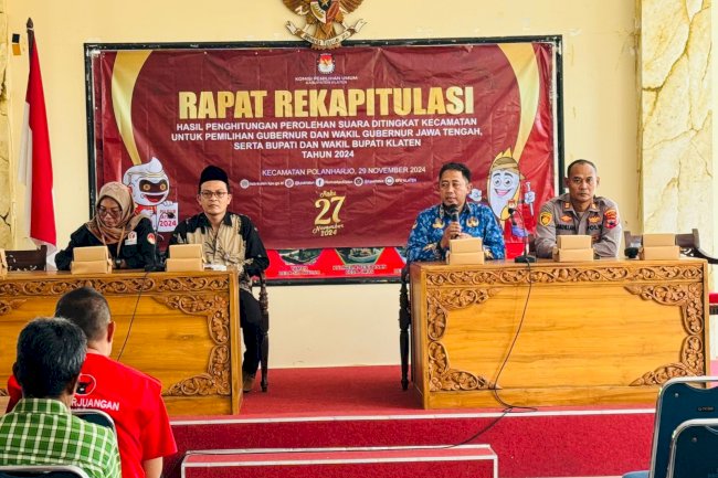 CAMAT UCAPKAN TERIMA KASIH ATAS KELANCARAN PELAKSANAAN PILKADA SERENTAK DI KECAMATAN POLANHARJO