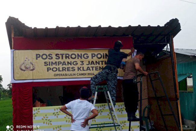 JELANG NATARU   BERSAMA MUSPIKA DAN RELAWAN DIRIKAN POSKO