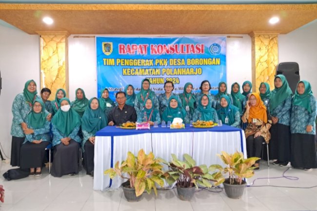 TP PKK DESA BORONGAN POLANHARJO MELAKSANAKAN RAKON PROGRAM POKOK PKK