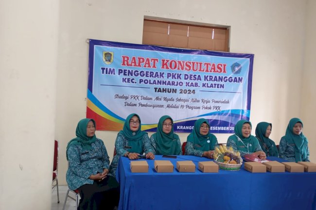 TP PKK DESA KRANGGAN LAKSANAKAN RAKON  DENGAN TP PKK KECAMATAN POLANHARJO
