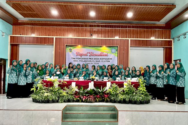 TP PKK DESA KEPRABON POLANHARJO  ADAKAN RAPAT KONSULTASI ( RAKON )