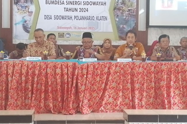 PESAN CAMAT PADA RAPAT ANGGOTA TAHUNAN ( RAT ) BUMDes SINERGI SIDOWAYAH POLANHARJO 