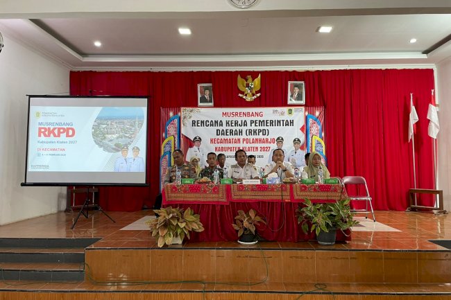 "Wujudkan Pembangunan Berkualitas dan Merata”, Kecamatan Polanharjo gelar Musrenbangcam 2026