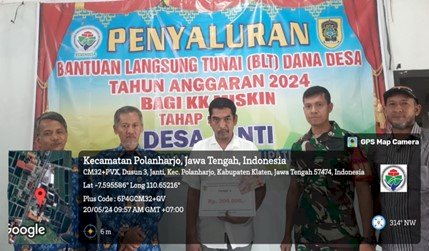 Penyaluran Bantuan Langsung Tunai Dana Desa (BLT DD)  Desa Janti Kecamatan Polanharjo 