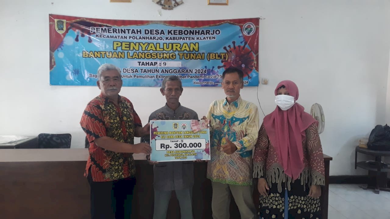 PENYALURAN BANTUAN LANGSUNG TUNAI  DANA DESA DESA KEBONHARJO KECAMATAN POLANHARJO