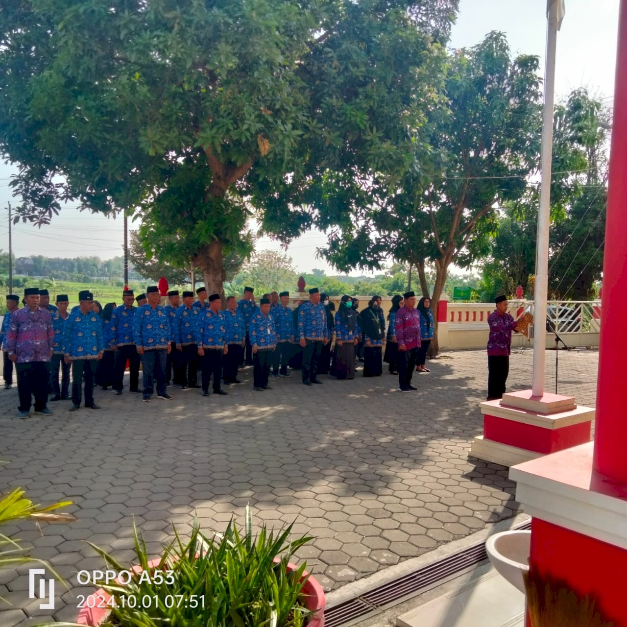 UPACARA PERINGATAN HARI KESAKTIAN PANCASILA  TINGKAT  KECAMATAN POLANHARJO BERJALAN KHIDMAT