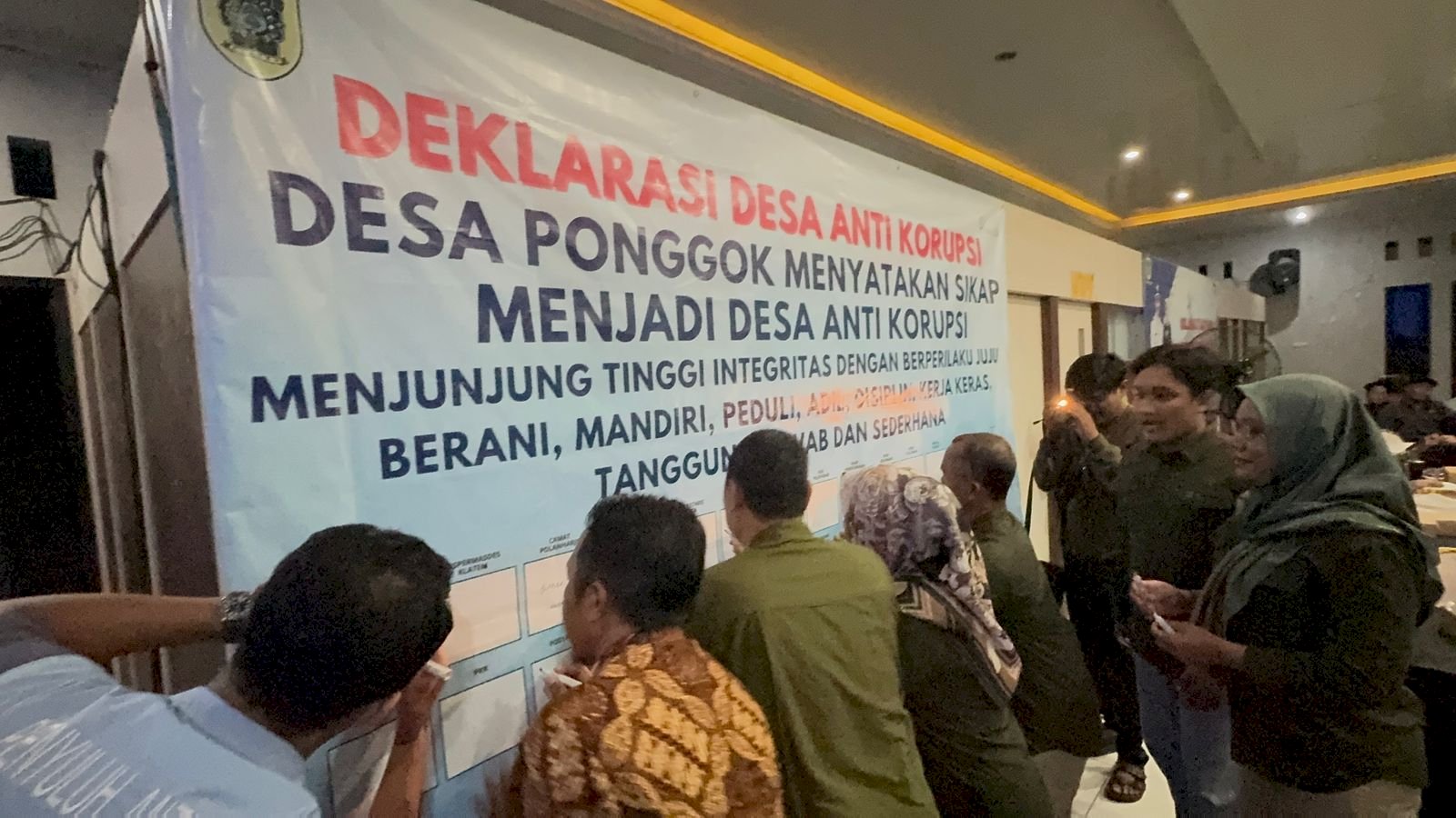   PONGGOK POLANHARJO DEKLARASI SEBAGAI DESA ANTI KORUPSI