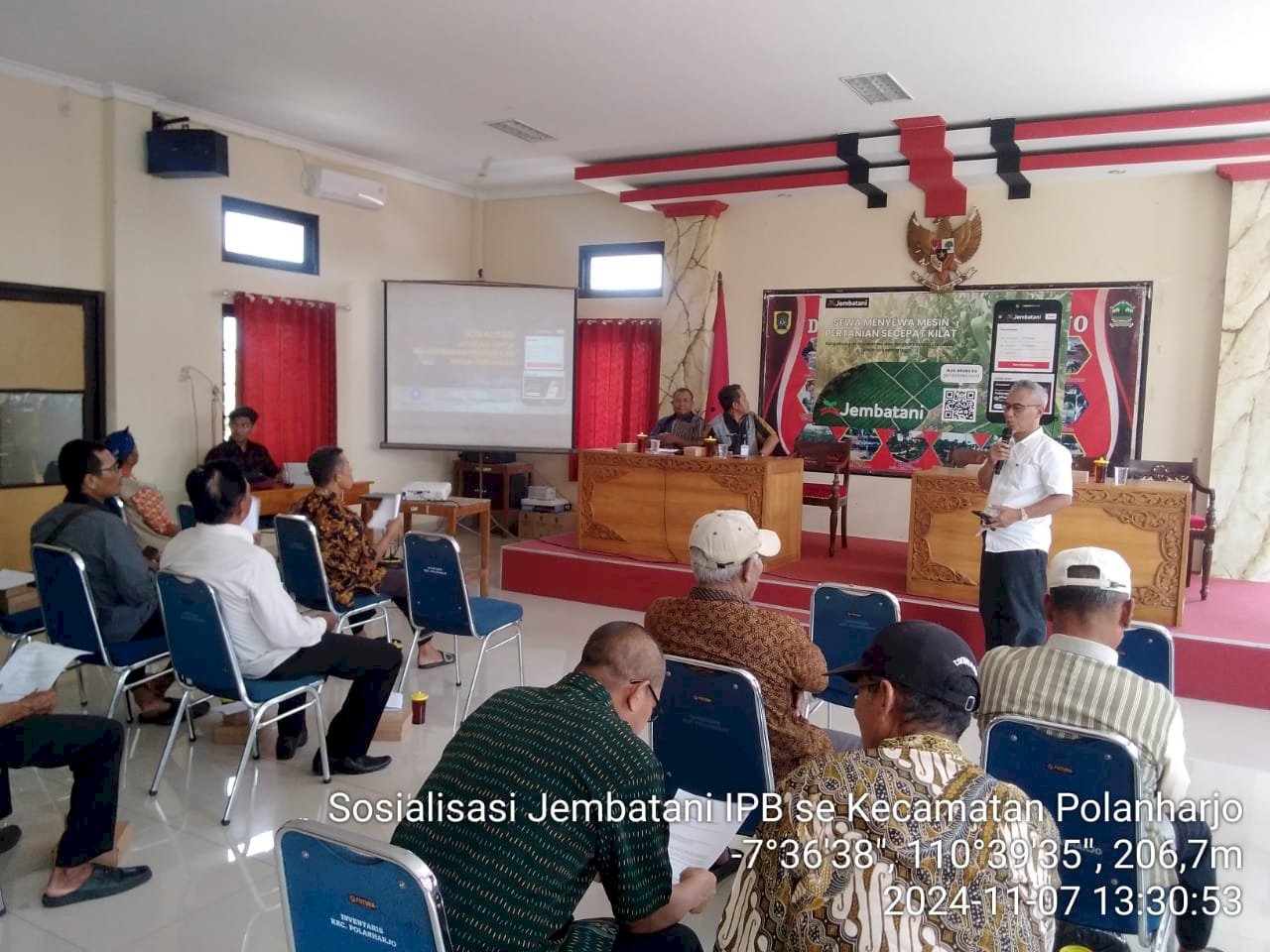 DUKUNG KETAHANAN PANGAN NASIONAL IPB BOGOR SOSIALISASIKAN APLIKASI JEMBATANI BAGI GAPOKTAN POLANHARJO