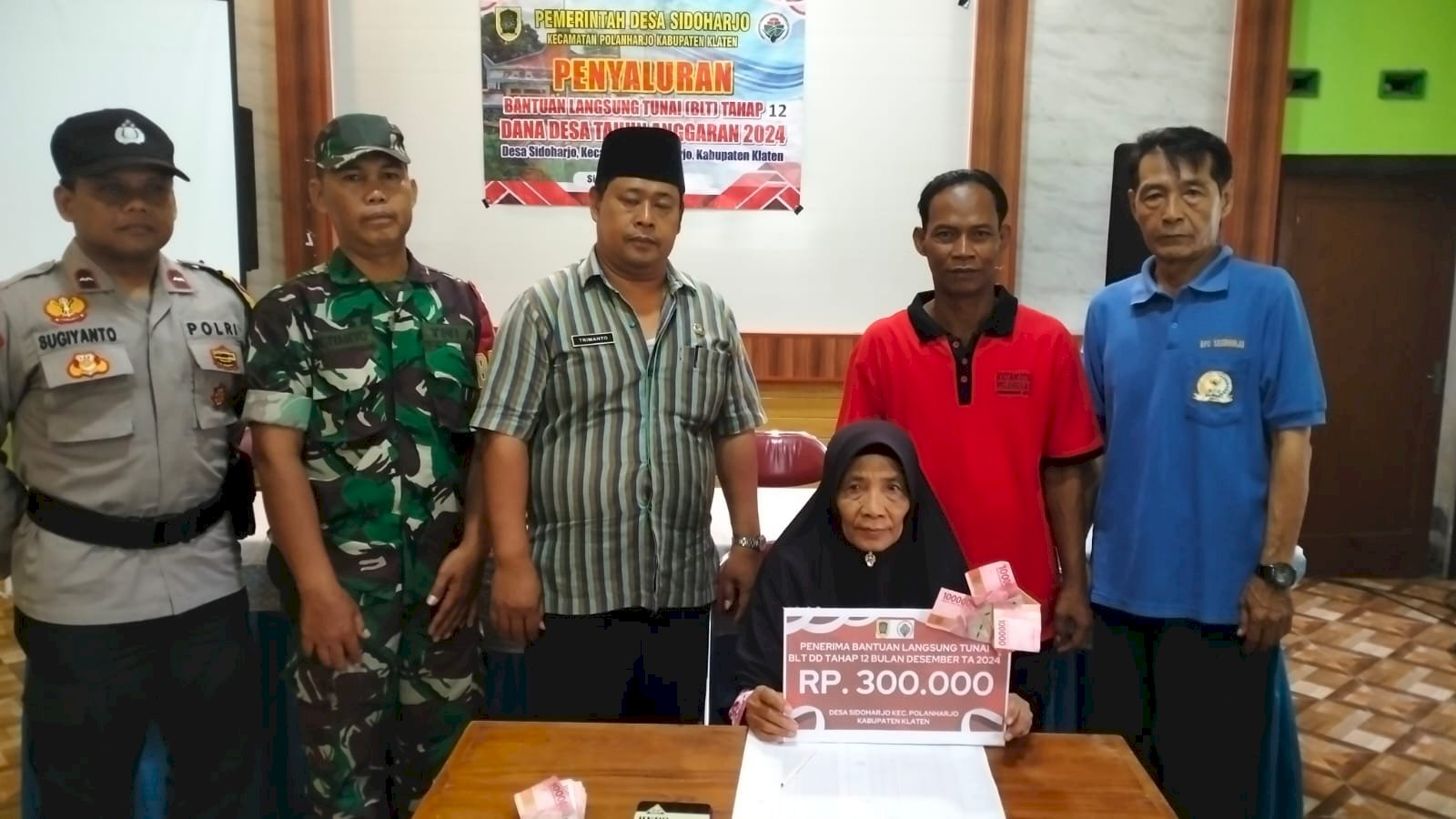 PENYALURAN BANTUAN LANGSUNG TUNAI  DANA DESA DESA SIDOHARJO KECAMATAN POLANHARJO