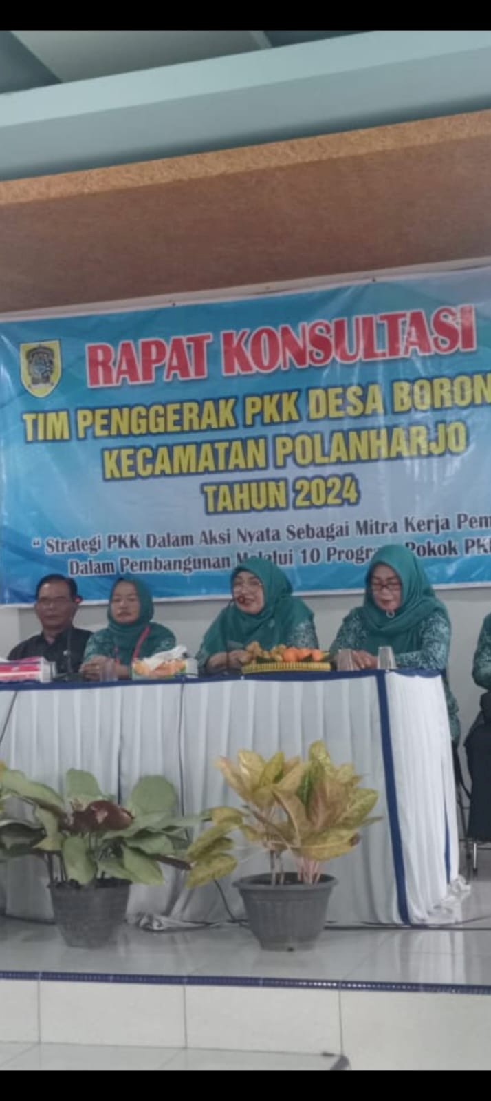 TP PKK DESA BORONGAN POLANHARJO MELAKSANAKAN RAKON PROGRAM POKOK PKK