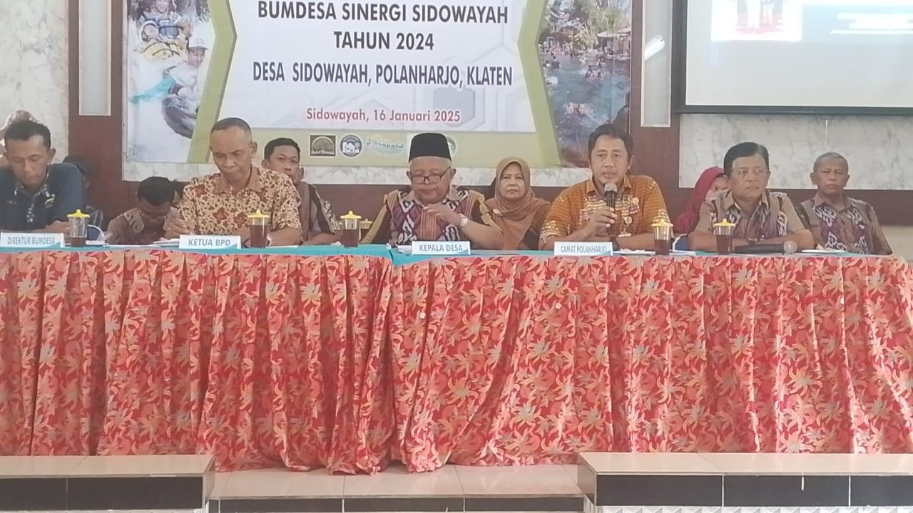 PESAN CAMAT PADA RAPAT ANGGOTA TAHUNAN ( RAT ) BUMDes SINERGI SIDOWAYAH POLANHARJO 