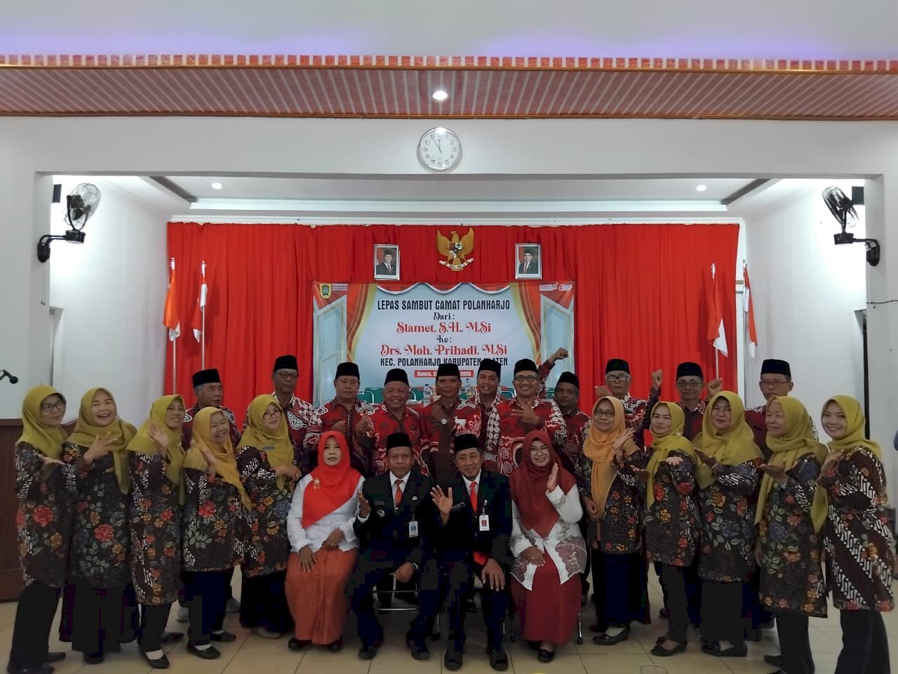 Lepas Sambut Camat Polanharjo Dari Slamet, S.H., M.Si Kepada Drs. Moh. Prihadi, M.Si