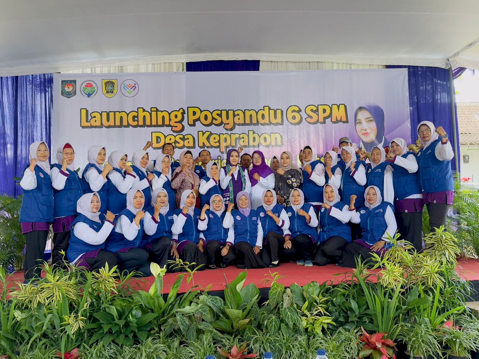 Tingkatkan Derajat Kesehatan Masyarakat, Ibu Fahrani Hamenang Launching Posyandu 6 Standar Pelayanan Minimal di Desa Keprabon